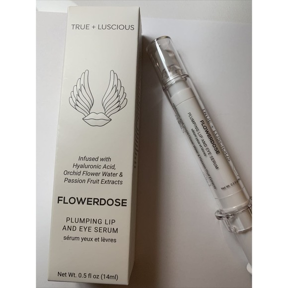 True + Luscious Flowerdose Plumping Lip & Eye Serum 0.5 fl oz/14 ml Sealed Vegan - Picture 7 of 7